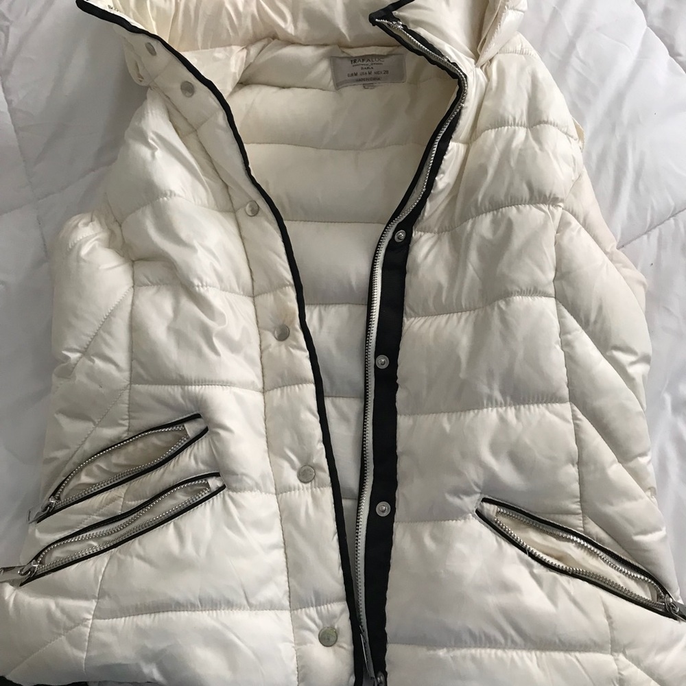 Puffy white vest